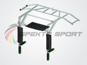 Купить Турник-брусья-пресс Прометей цельносварной с доп. хватами цв. белый в Чухломе 