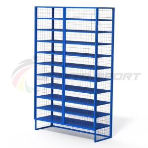 Купить Стеллаж для хранения инвентаря закрытый 1240х440х2000 (разборный) 11 полок в Чухломе 