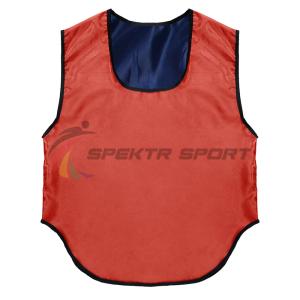Купить Манишка футбольная двусторонняя Spektr Sport красно-синяя р. 36-40 в Чухломе 